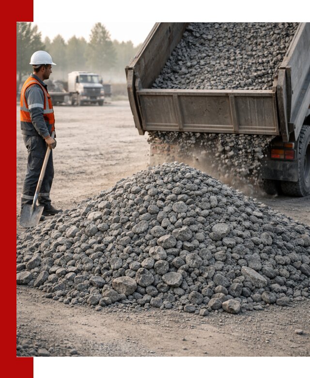 Гранитный щебень фракции 100–201 для строительства в Сарове