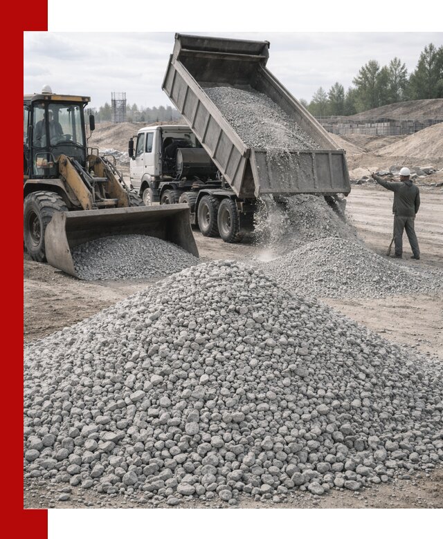 Доставка известнякового щебня фр. 5–20 в Сарове