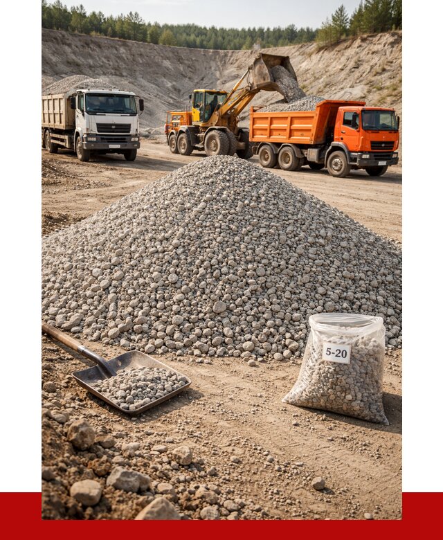 Доломитовый щебень фр. 5-20 в Сарове от 4374 р. | ПРОНЕРУДСро