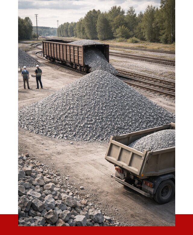 Железнодорожный щебень 20-60 в Сарове от 1771 р. | ПРОНЕРУДСро