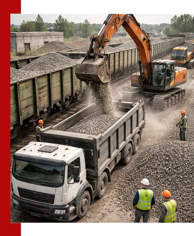 Железнодорожный щебень фракция 25–60 для поставок в Сарове