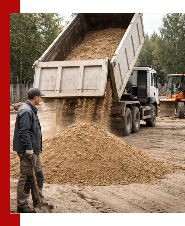 Доставка и продажа песка с разгрузкой в Сарове