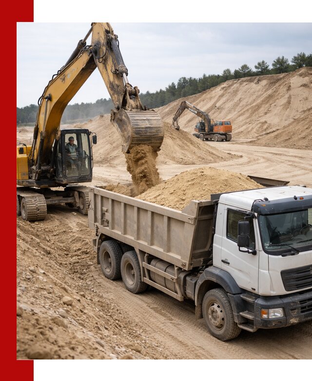 Доставка карьерного песка с самосвалами и разгрузкой в Сарове