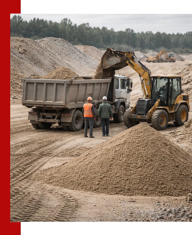 Карьерный среднезернистый песок с доставкой в Сарове