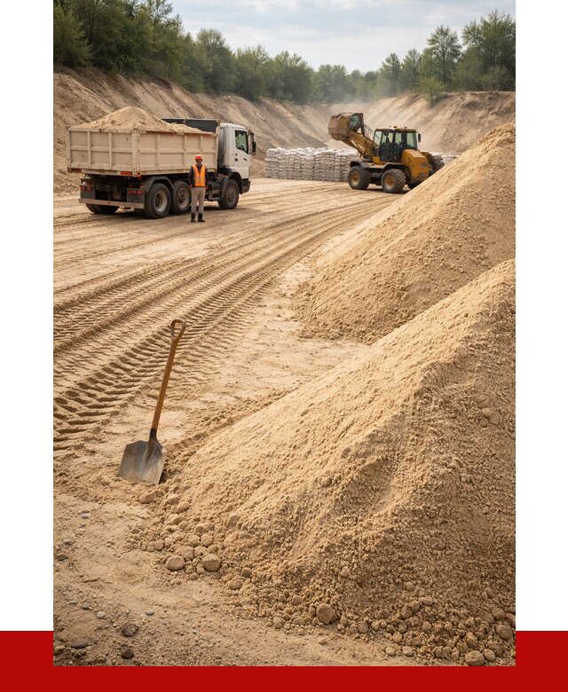 Карьерный песок мелкозернистый в Сарове от 9374 р. | ПРОНЕРУДСро