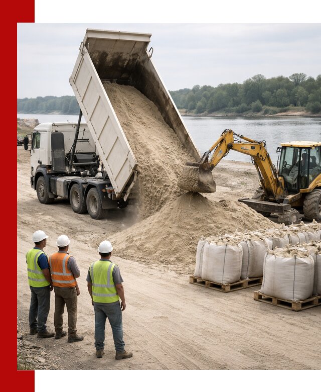 Доставка речного песка в Сарове самосвалами и погрузкой