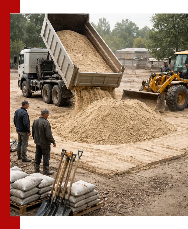Доставка мытого песка в Сарове с самосвалами по выгодной цене