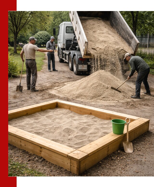 Песок для песочницы с доставкой в Сарове недорого и чистый