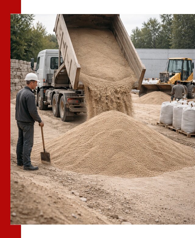 Кварцевый песок фракция 0–3 мм с доставкой в Сарове