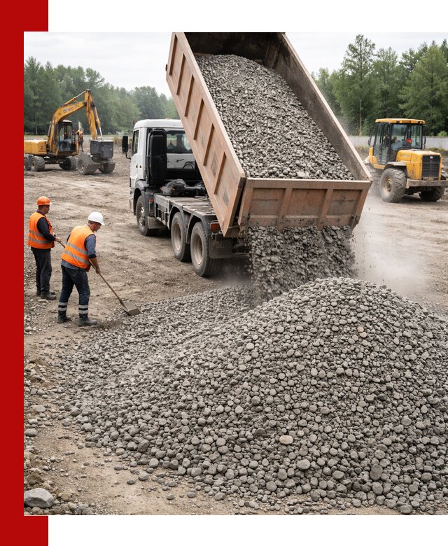 Доставка гравия фракции 40-70 в Сарове оптом и в розницу