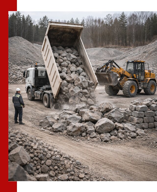 Доставка и продажа бутового гранитного камня в Сарове