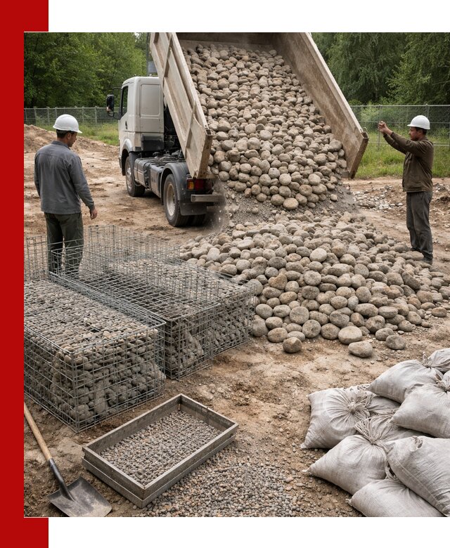 Камень для габионов фракция 70–151 в Сарове