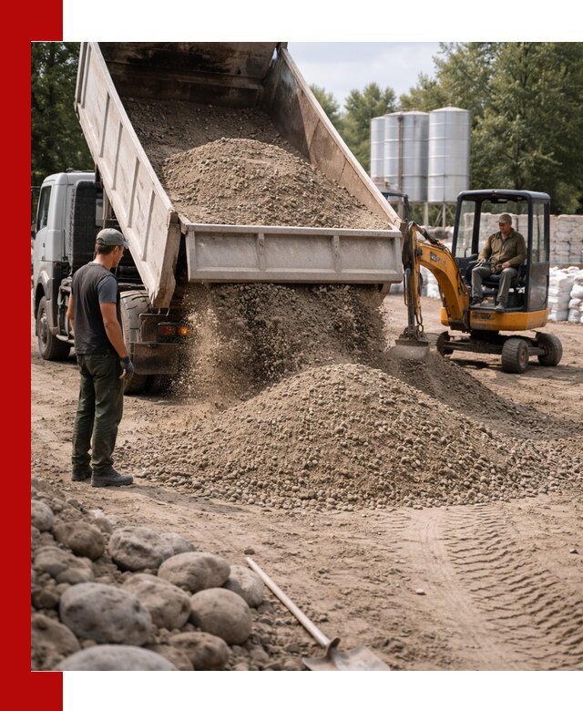 Доставка ПГС С3 в Сарове самосвалами и миксерами