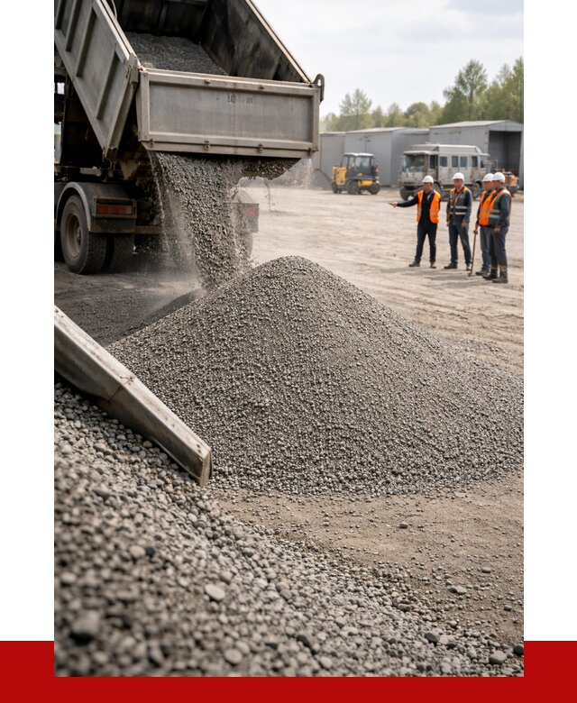 Гравийный отсев 0-5 в Сарове от 1250 р. с доставкой | ПРОНЕРУДСро