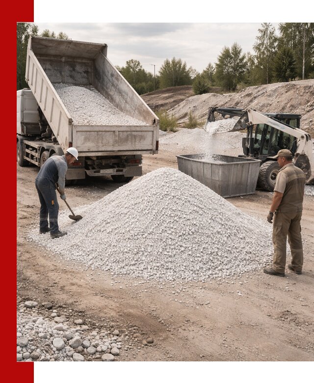 Доставка и продажа белой мраморной крошки в Сарове