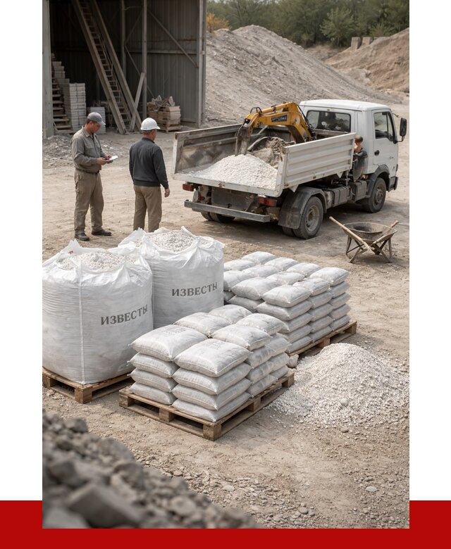 Известь строительная в Сарове с доставкой от 4374 р. | ПРОНЕРУДСро