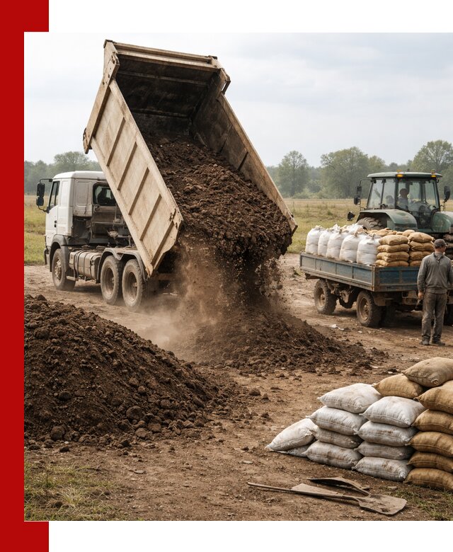 Доставка грунта и удобрений оптом в Сарове для сельхоз и строительства