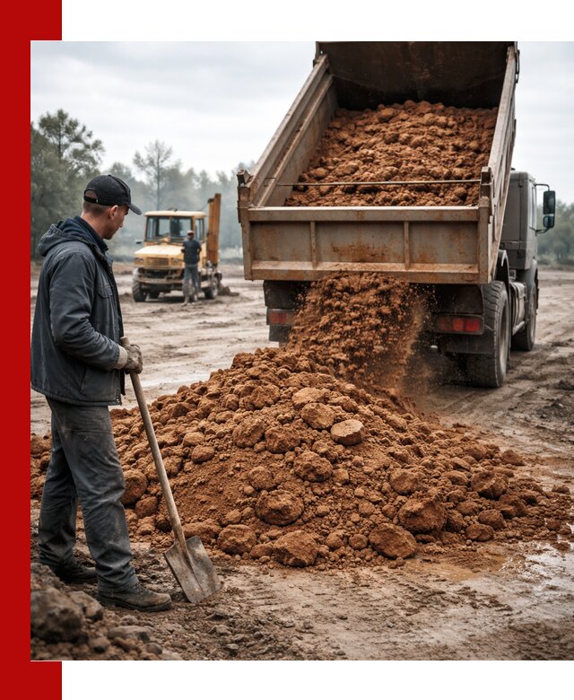 Глина для засыпки в Сарове с доставкой самосвалами