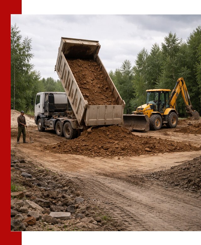 Доставка суглинка самосвалами в Сарове подсыпка и планировка