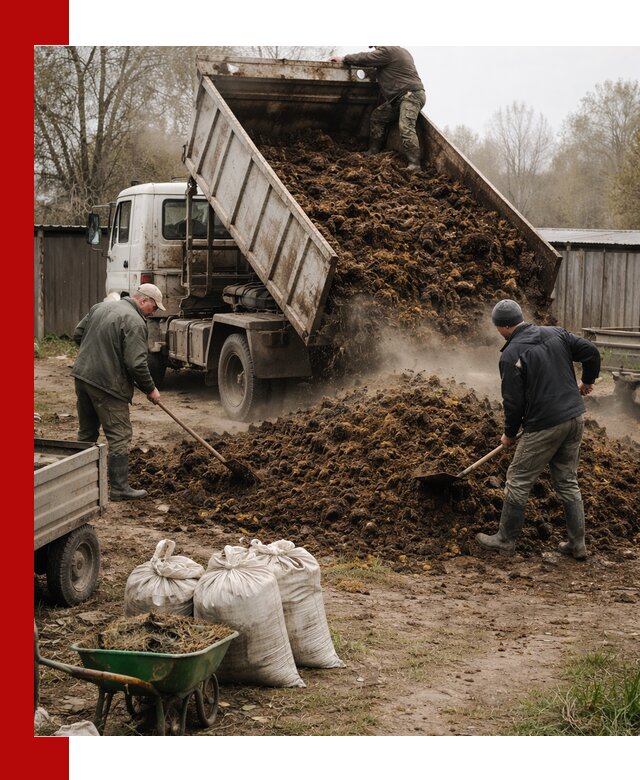 Доставка коровьего навоза самосвалом в Сарове