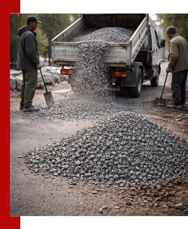 Гранитная крошка для посыпки дорог и тротуаров в Сарове