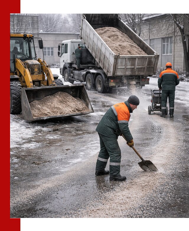 Реагент против гололеда с доставкой и нанесением в Сарове