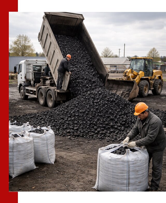 Доставка каменного угля в Сарове оптом и в розницу