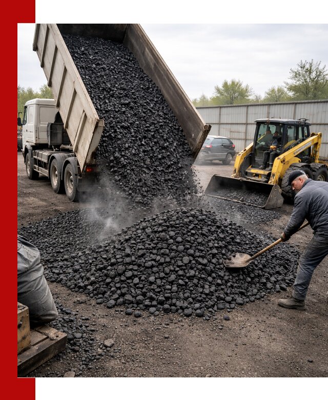 Доставка угля орех в Сарове оптом и в розницу