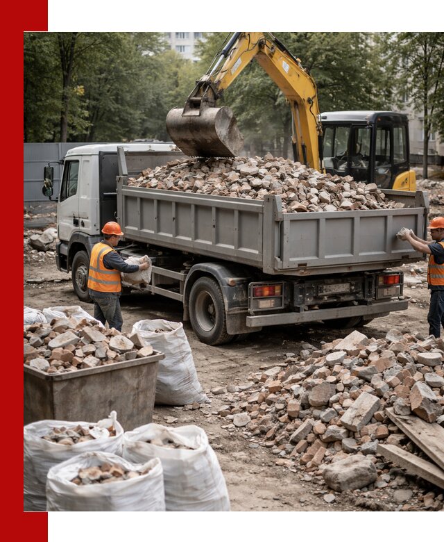 Вывоз строительного мусора в Сарове с самосвалами и контейнерами