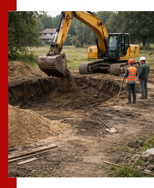 Рытье котлована под фундамент в Сарове (быстро и недорого)