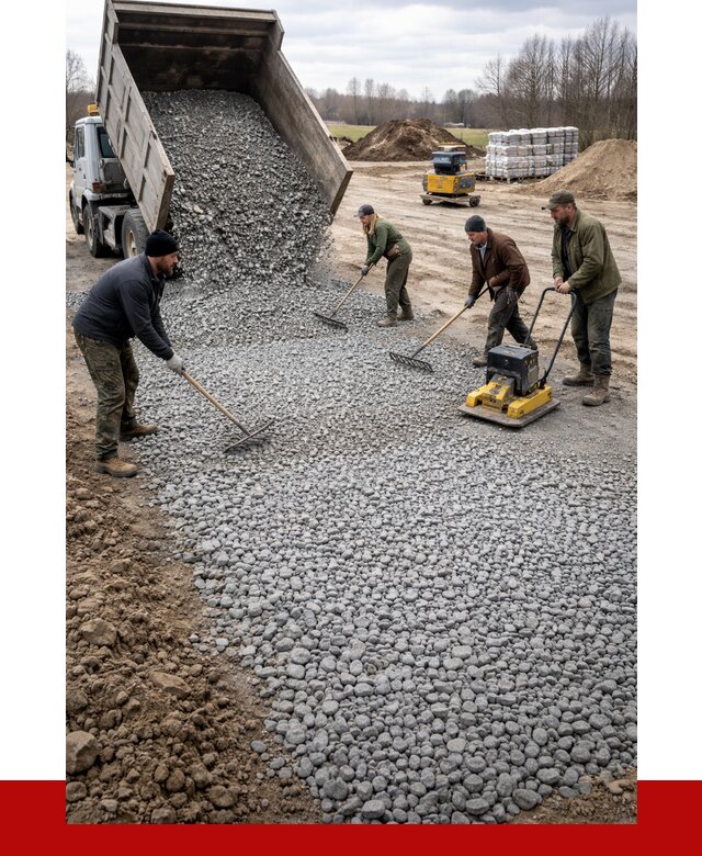 Устройство щебеночной подушки в Сарове от 4687 р. ПРОНЕРУДСро